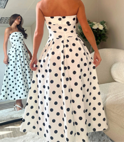 Danni strapless polka dot skater dress