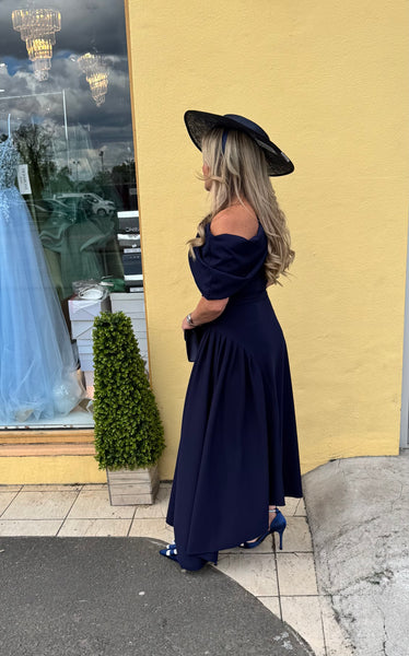 navy bardot skater dress Navy Bardot Skater Dress AX Paris US