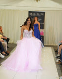 Yana tulle layered Ballgown prom dress by Tiffanys baby pink, baby blue, black