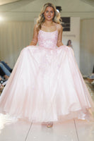 Claudia tulle bardot  ballgown prom dress 2 colours blush pink and baby blue