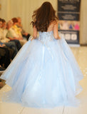Yana tulle layered Ballgown prom dress by Tiffanys baby pink, baby blue, black