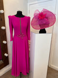 Carla Ruiz fuchsia midi skater dress 50505