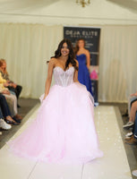 Yana tulle layered Ballgown prom dress by Tiffanys baby pink, baby blue, black