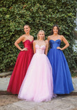 Ella corset tulle Ballgown pink, red, royal