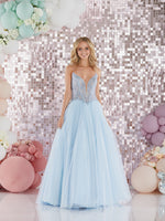 Effie by Tiffanys tulle ballgown prom dress 3 colours baby blue, baby pink, navy