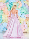 Narina satin ballgown prom dress by Tiffanys