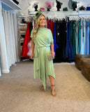 Kevan Jon mila dress in pistachio green