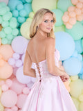 Narina satin ballgown prom dress by Tiffanys