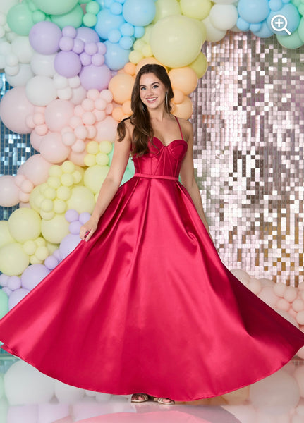Blaine satin prom dress by Tiffany’s