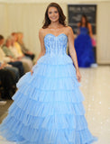 NC1045 layered tulle prom dress ballgown by Nicoletta Australia
