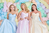 Narina satin ballgown prom dress by Tiffanys
