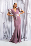 Elona ballgown by Kevan Jon in Thistle