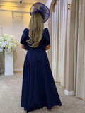 Kevan Jon Serena skater fit and flare dress in navy