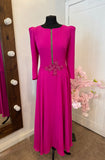 Carla Ruiz fuchsia midi skater dress 50505
