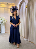 Kevan Jon Serena skater fit and flare dress in navy