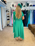 Kevan Jon Didi drape dress in Emerald green