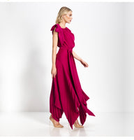 Kevan Jon Emilia pleat dress dusky rose