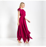 Kevan Jon Emilia pleat dress dusky rose