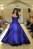 Aaden by Tiffany’s satin prom dress ballgown 3 colours cherry, fuchsia, navy