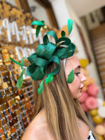 Hunter green fascinator