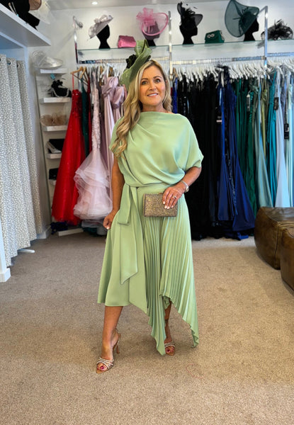 Kevan Jon mila dress in pistachio green Deja Elite Boutique Kevan Jon mila dress in pistachio green Deja Elite Boutique