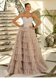 NC1045 layered tulle prom dress ballgown by Nicoletta Australia