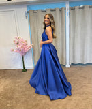 Tiffany’s Harper satin prom dress