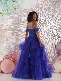 Tula by Tiffany’s tulle layered prom dress ballgown 4 colours fuchsia, lilac, heather, navy