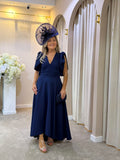 Kevan Jon Serena skater fit and flare dress in navy