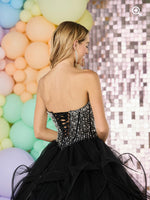Yana tulle layered Ballgown prom dress by Tiffanys baby pink, baby blue, black