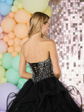 Yana tulle layered Ballgown prom dress by Tiffanys baby pink, baby blue, black