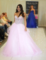 Yana tulle layered Ballgown prom dress by Tiffanys baby pink, baby blue, black