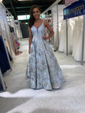 Eva floral diamanté ballgown prom dress