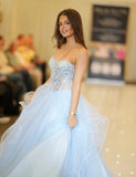 Yana tulle layered Ballgown prom dress by Tiffanys baby pink, baby blue, black