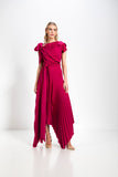 Kevan Jon Emilia pleat dress dusky rose