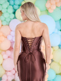 Golden Prom two piece prom dress by Tiffanys chocolate, black, champagne