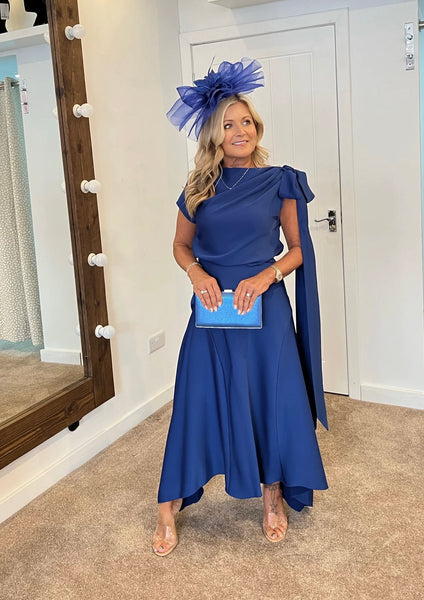 cobalt blue dresses uk Cobalt Blue Infinity Dress: Convertible Long Bridesmaid Gown