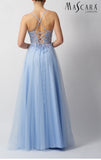 Mascara MC11512 tulle sequin prom dress, ballgown in sky blue