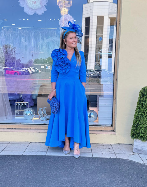 Kevan Jon Betty B skater flare dress in sapphire Deja Elite Boutique Kevan Jon Betty B skater flare dress in sapphire Deja Elite Boutique