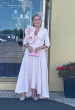 Kevan Jon Betty B skater flare dress in Ice Pink