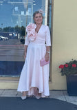 Kevan Jon Betty B skater flare dress in Ice Pink