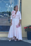 Kevan Jon Betty B skater flare dress in Ice Pink