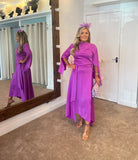 Kevan Jon Como dress in amethyst purple