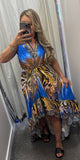 Sophia high low print dress