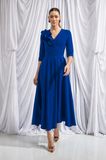 Kevan Jon Betty B skater flare dress in cobalt