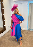 Kevan Jon Lucy dress bright pink new blue