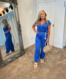 Tilly tie waist relaxed fit jumpsuit - 4 colours