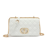 Quilted Cross body hand bag with gold chain - 5 colours