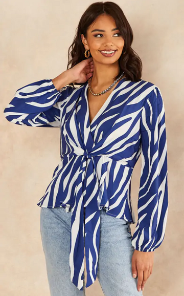 Zebra hot sale wrap top