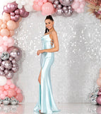 Alessi  by Tiffanys satin corset prom dress